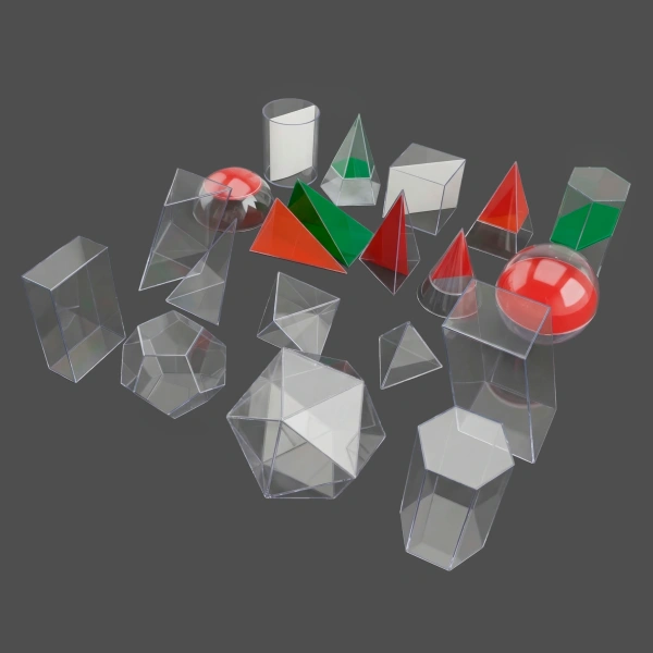 Набор прозрачных геометрических тел с сечением (не в сборе), Строникум